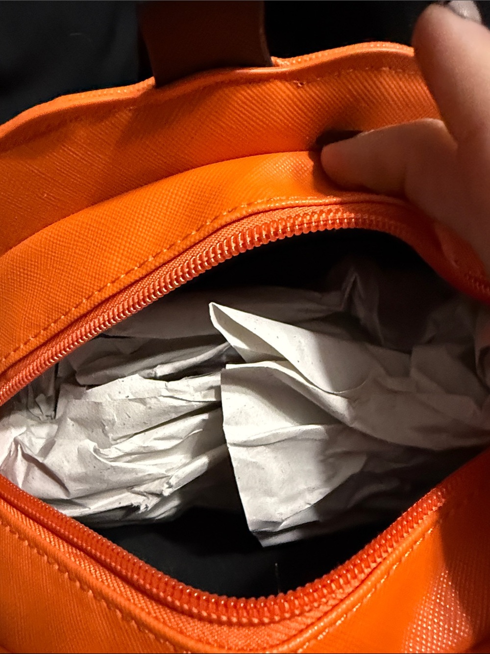 Orange Pumpkin Crossbody Bag with Jack-O'-Lantern Face - Picture 5 of 6